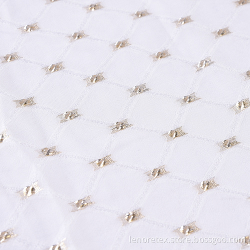Lurex Metallic Rayon Viscose Clipped Jacquard Woven Fabric